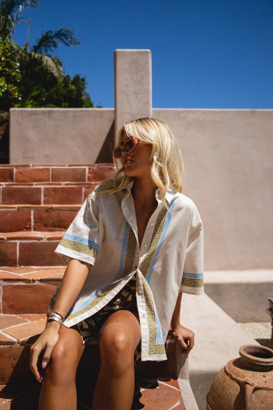 VRG GRL In The Tropics Button Up Shirt // Mirage