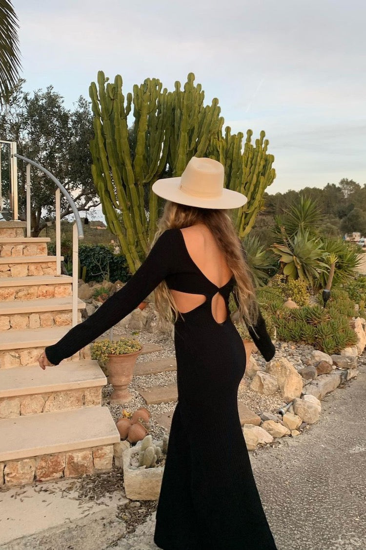 VRG GRL Vibes Are Real Knit Maxi Dress // Black
